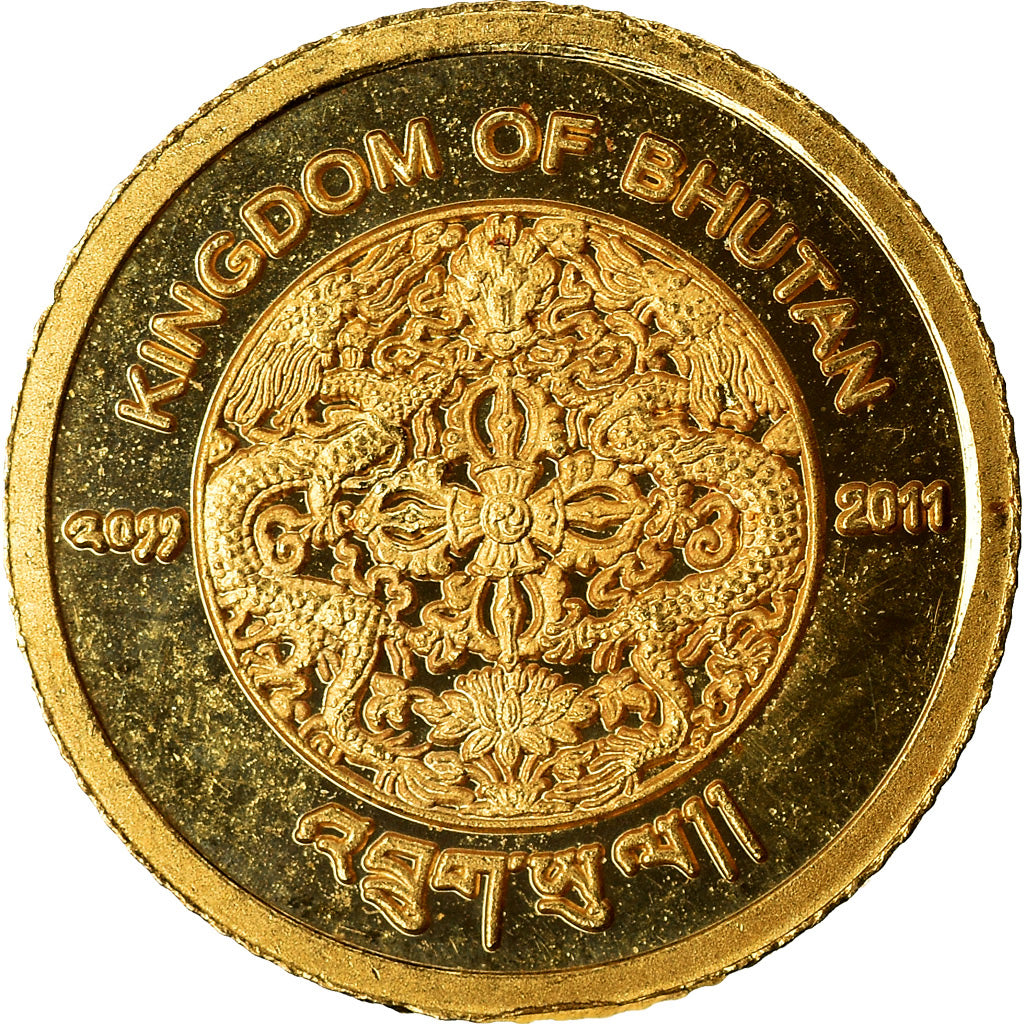 Münze, Bhutan, Jigme Khesar Namgyel Wangchuck, 100 Ngultrums, 2011, UNZ, Gold