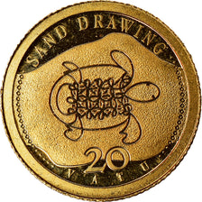 Coin, Vanuatu, Sand drawing, 20 Vatu, 2011, B.H. Mayer, MS(65-70), Gold, KM:67