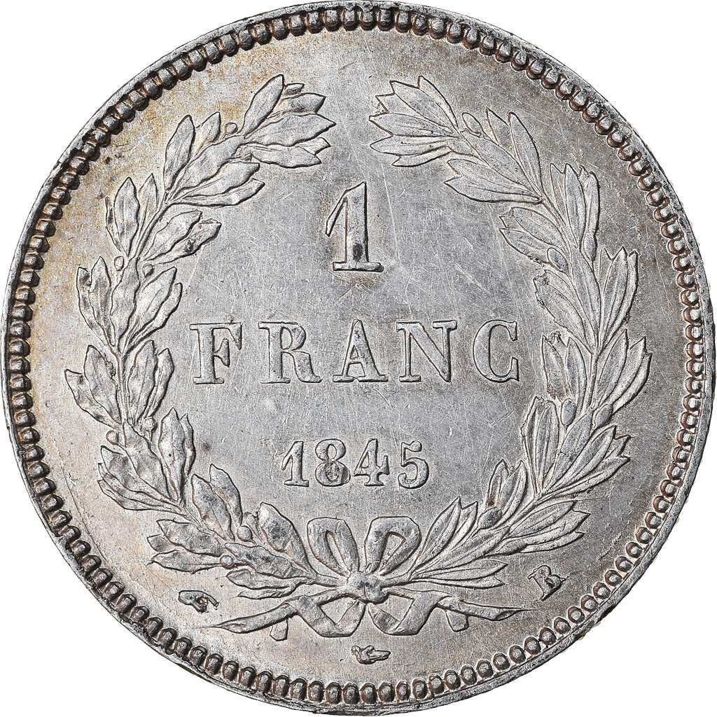 Coin, France, Louis-Philippe, Franc, 1845, Rouen, AU(50-53), Silver, Gadoury:453