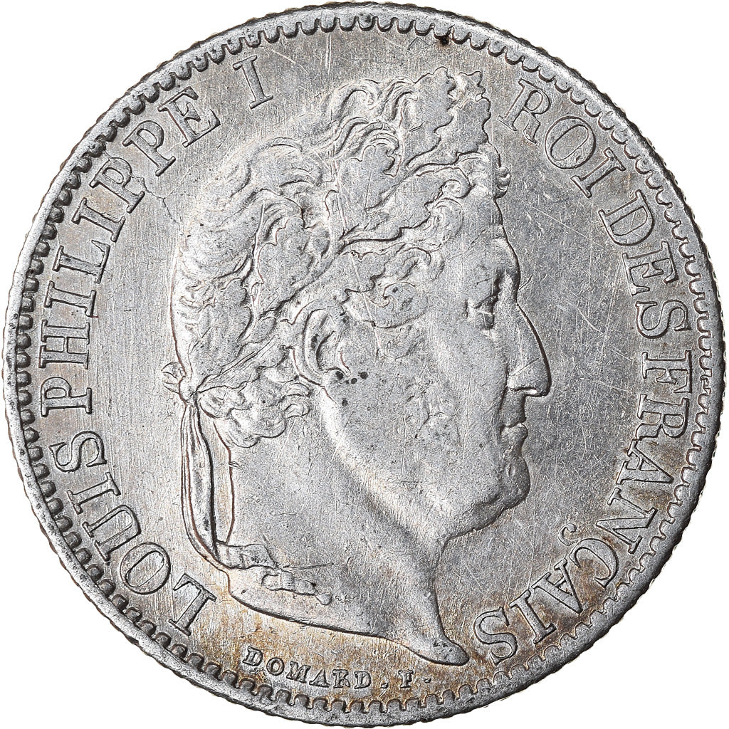 Coin, France, Louis-Philippe, 1/2 Franc, 1845, Rouen, AU(50-53), Silver