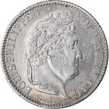 Coin, France, Louis-Philippe, 1/2 Franc, 1845, Rouen, AU(50-53), Silver