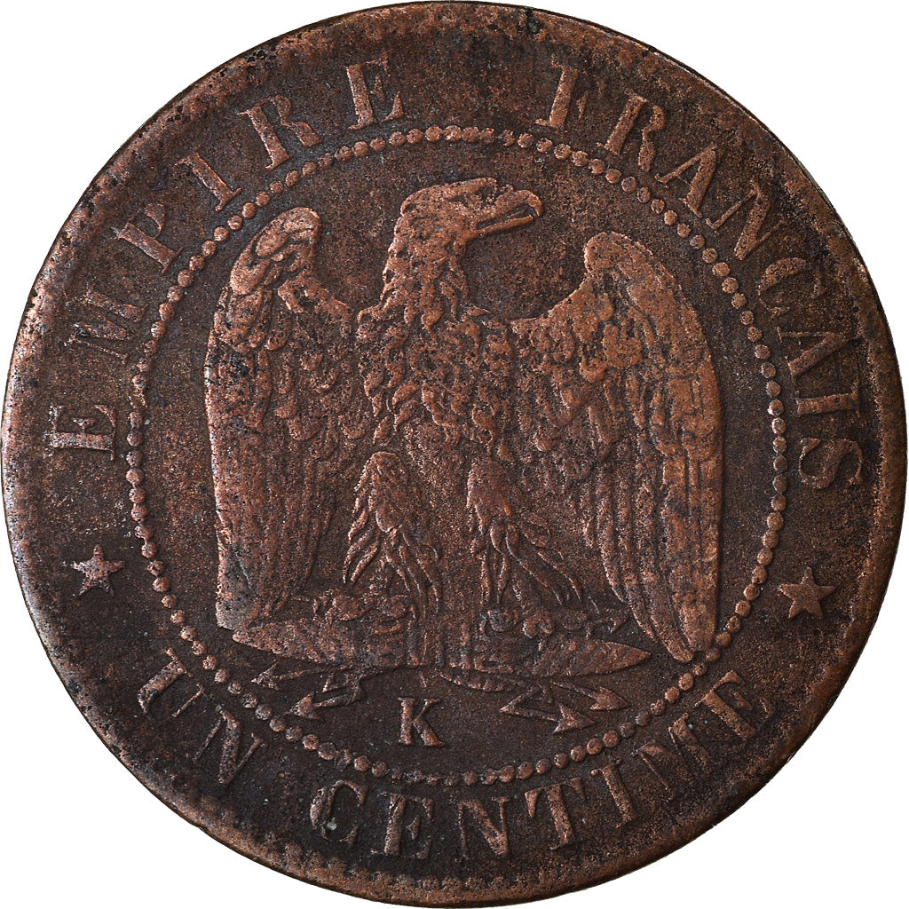 Monnaie, France, Napoleon III, Centime, 1862, Bordeaux, TB+, Bronze, Gadoury:87