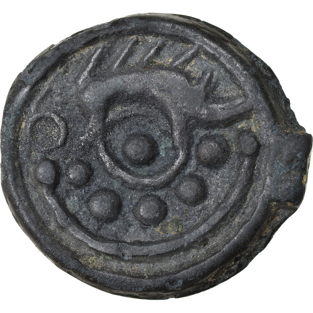 Moeda, Suessiones, Potin au Sanglier, Ist century BC, AU(50-53), Bilhão