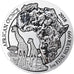 Moneta, Ruanda, Giraffes, 50 Francs, 2018, 1 Oz, FDC, Argento