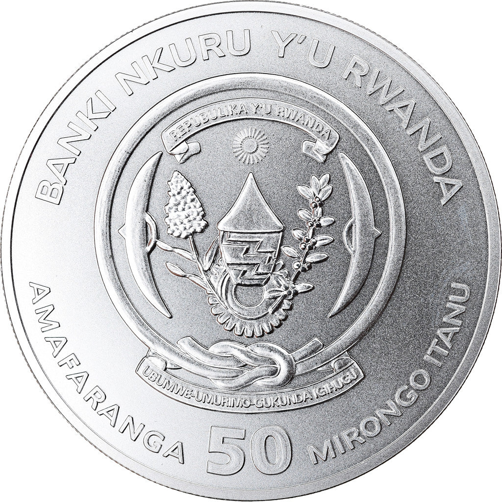 Münze, Ruanda, Year of the Dog, 50 Francs, 2018, 1 Oz, STGL, Silber