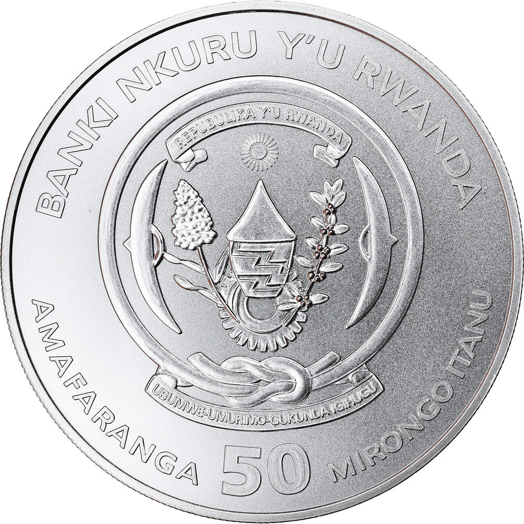 Coin, Rwanda, Santa Maria, 50 Francs, 2017, 1 Oz, MS(65-70), Silver