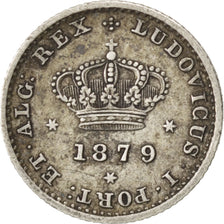 Portogallo, Luiz I, 50 Reis, 1879, BB, Argento, KM:506.2