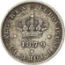 Portogallo, Luiz I, 50 Reis, 1879, BB, Argento, KM:506.2