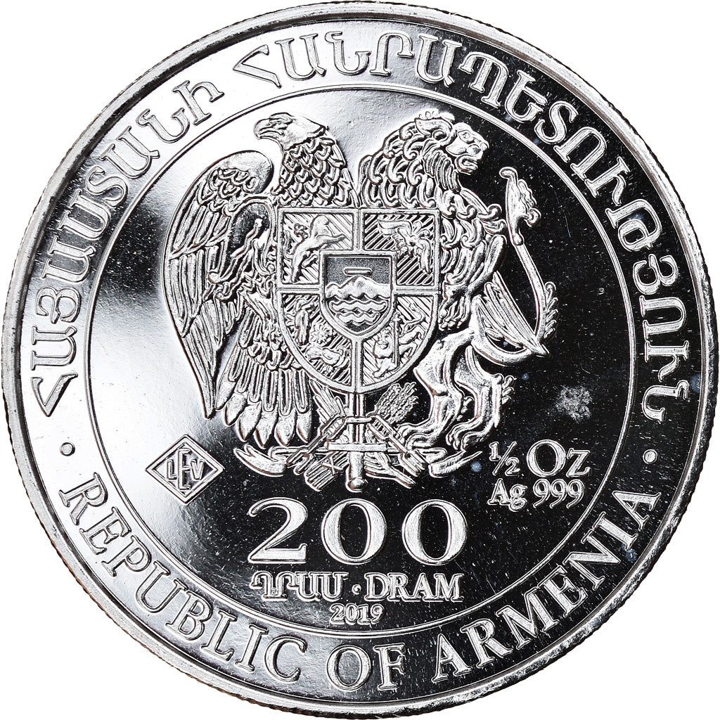 Monnaie, Armenia, Arche de Noé, 200 Dram, 2019, 1/2 Once, FDC, Argent