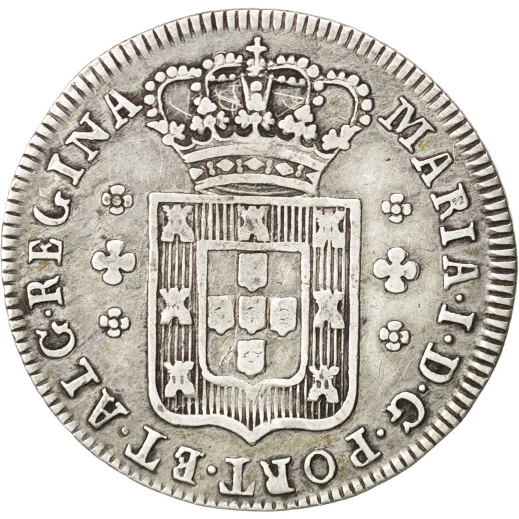 PORTUGAL, 120 Reis, 6 Vintens, Lisbon, KM #286, EF(40-45), Silver, 3.62