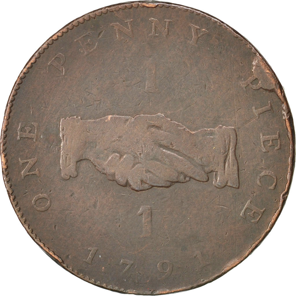 Coin, Sierra Leone, Penny, 1791, VF(20-25), Bronze, KM:2.1