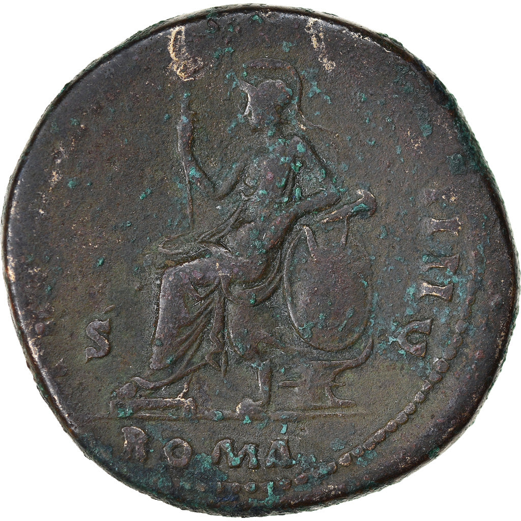 Coin, Antoninus Pius, Sestertius, 150-151, Rome, EF(40-45), Bronze, RIC:874