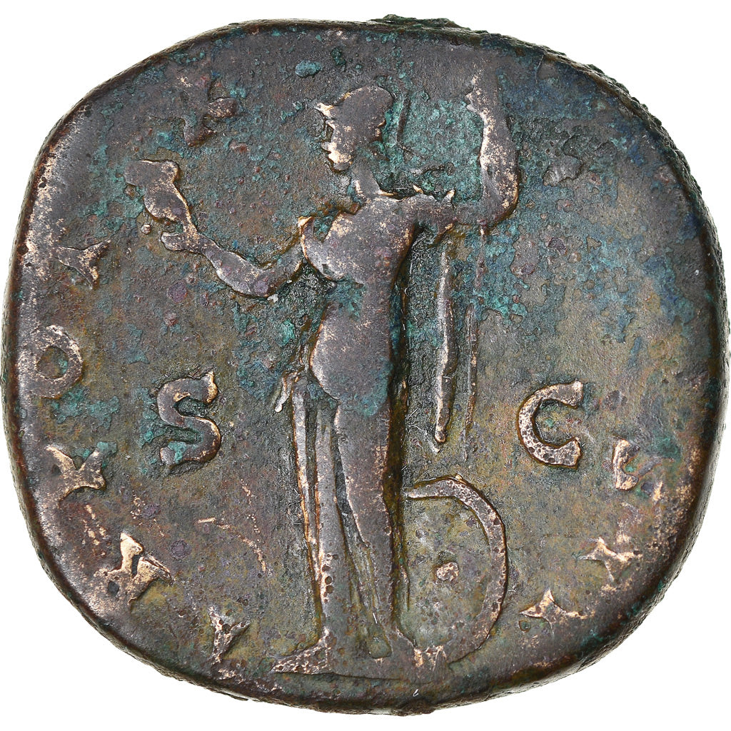Coin, Marcus Aurelius, Sestertius, 155-156, Rome, VF(30-35), Bronze, RIC:1325