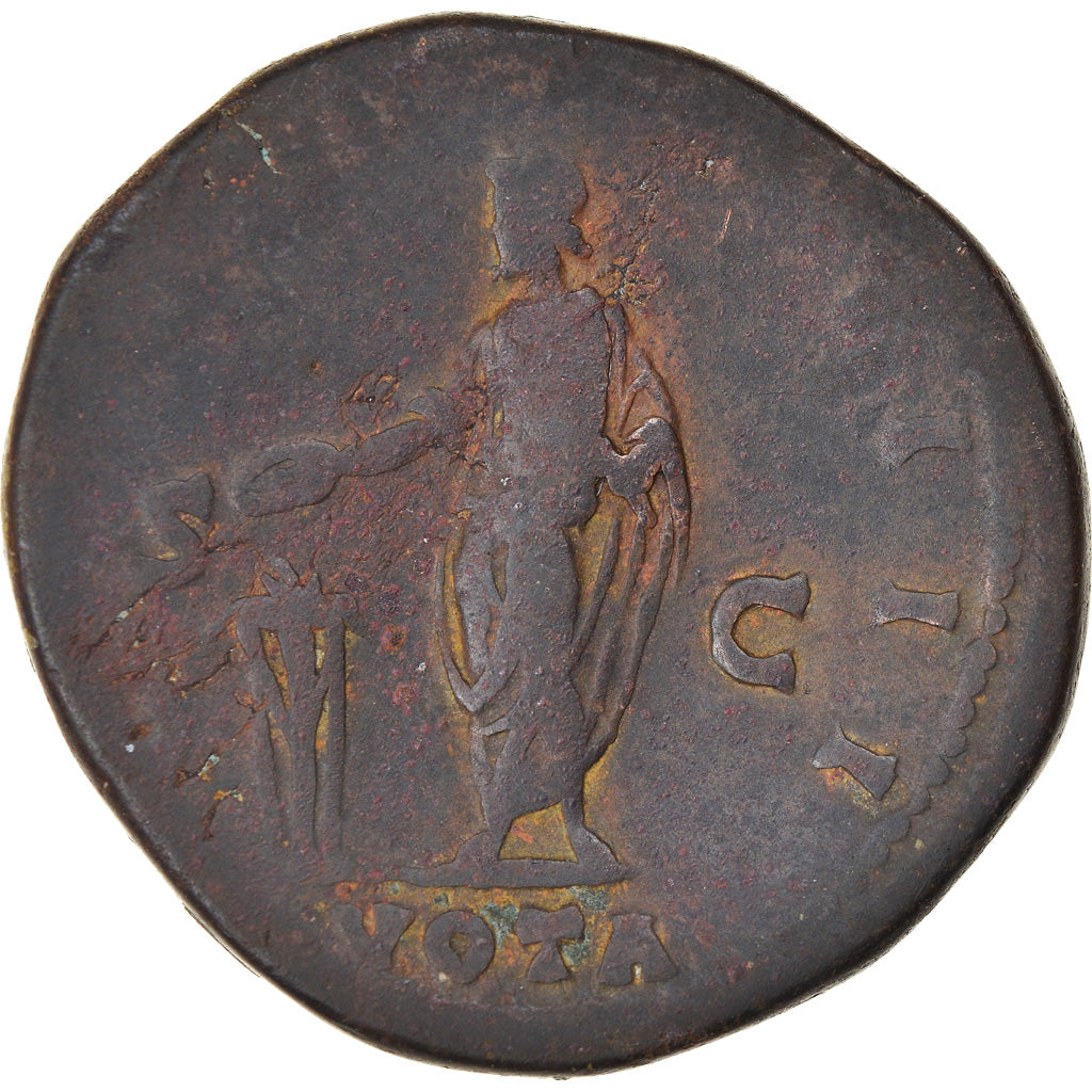 Moeda, Antoninus Pius, Sestertius, 147-148, Rome, VF(20-25), Bronze, RIC:844