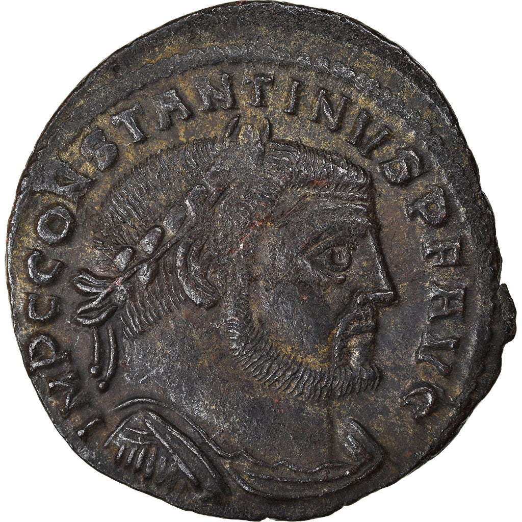 Coin, Constantine I, Follis, 312-313, Thessalonica, AU(50-53), Bronze, RIC:61b