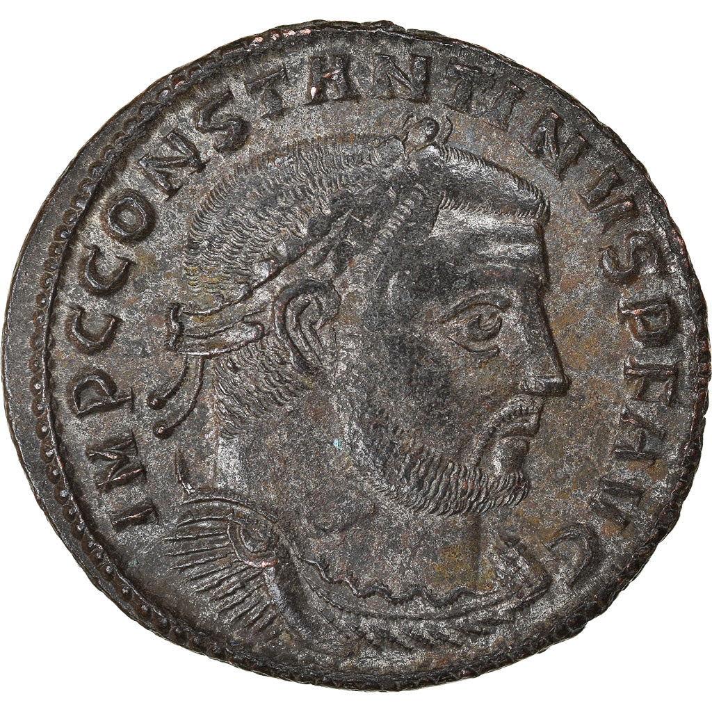 Coin, Constantine I, Follis, 312-313, Thessalonica, AU(50-53), Bronze, RIC:61b