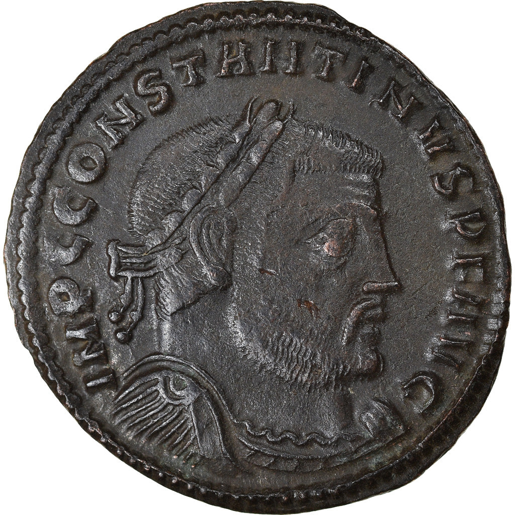 Coin, Constantine I, Follis, 312-313, Thessalonica, AU(50-53), Bronze, RIC:61b