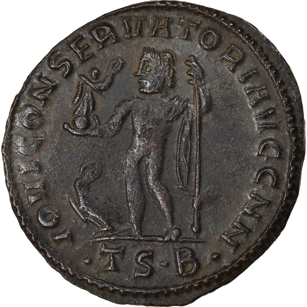 Coin, Constantine I, Follis, 312-313, Thessalonica, AU(50-53), Bronze, RIC:61b