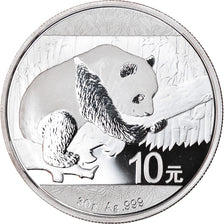 Coin, China, Panda, 10 Yüan, 2016, Bullion, MS(65-70), Silver