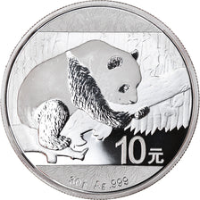 Coin, China, Panda, 10 Yüan, 2016, Bullion, MS(65-70), Silver
