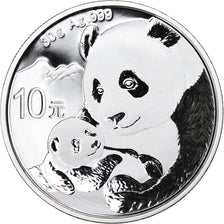 Coin, China, Panda, 10 Yüan, 2019, Bullion, MS(65-70), Silver