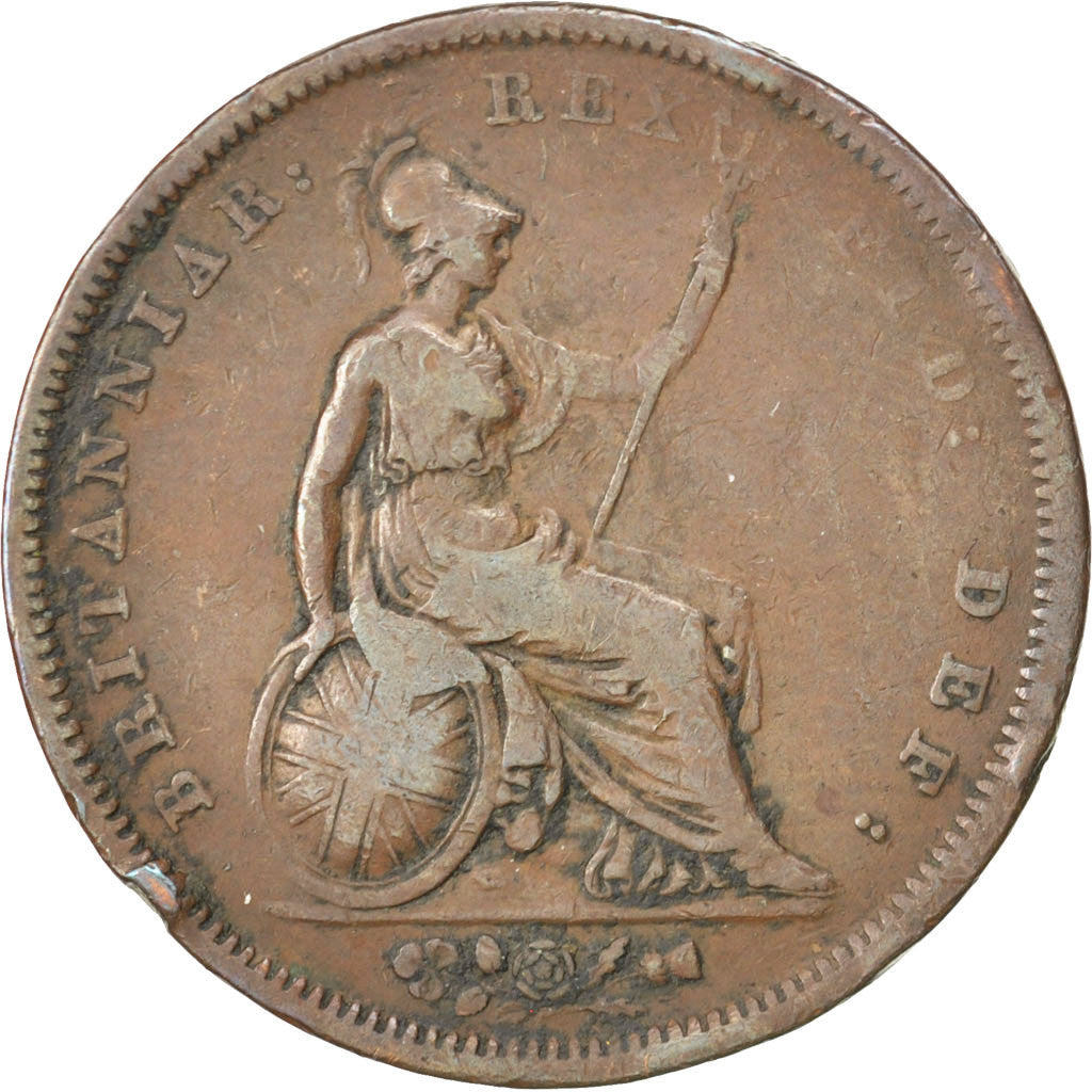Coin, Great Britain, George IV, Penny, 1826, VF(30-35), Copper, KM:693