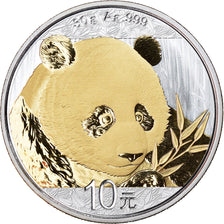 Coin, China, Panda, 10 Yüan, 2018, Colorised, MS(65-70), Silver