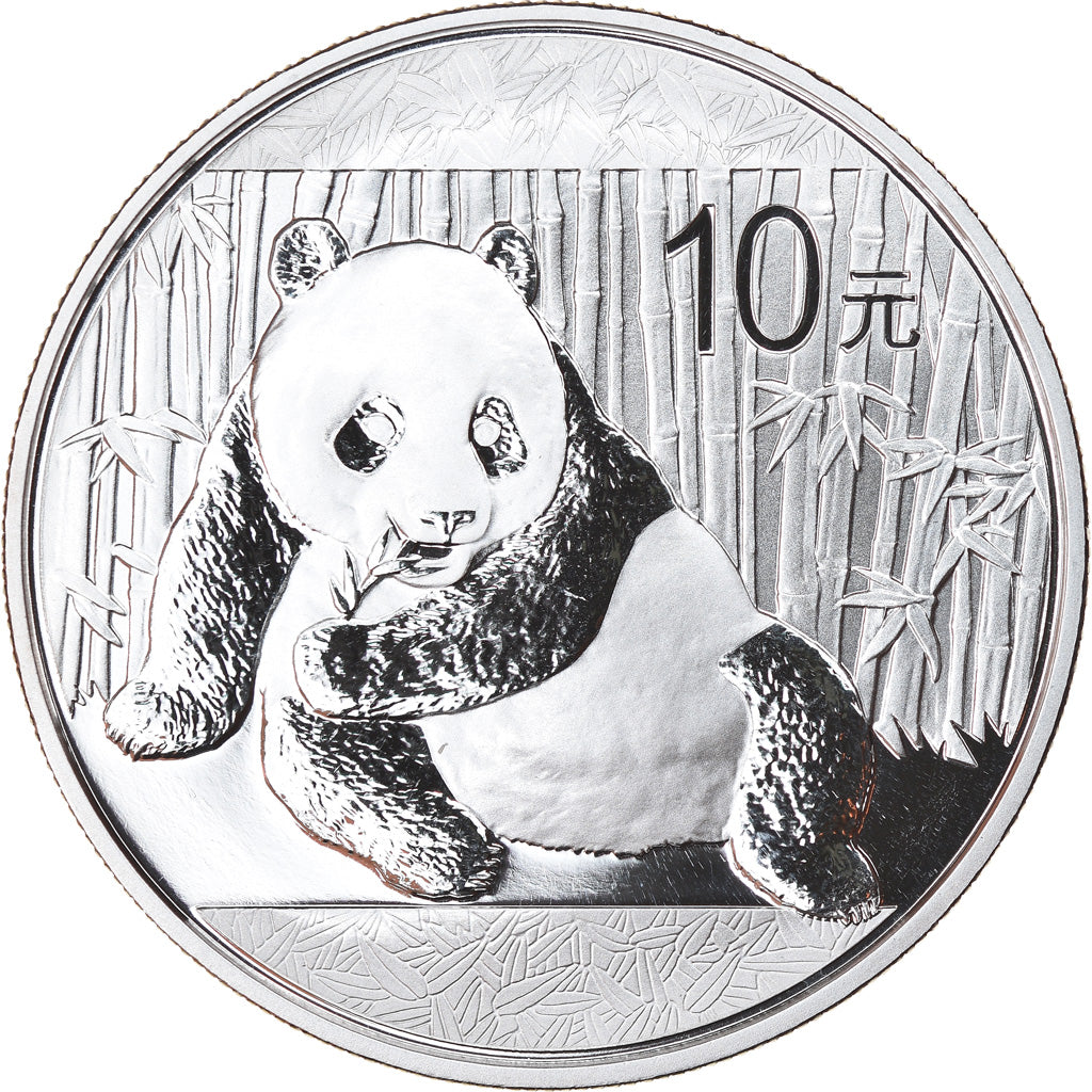 Monnaie, Chine, Panda, 10 Yüan, 2015, 1 Oz, FDC, Argent