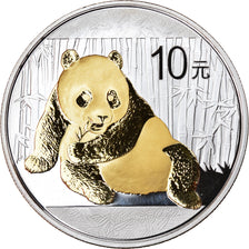 Coin, China, Panda, 10 Yüan, 2015, Colorised, MS(65-70), Silver