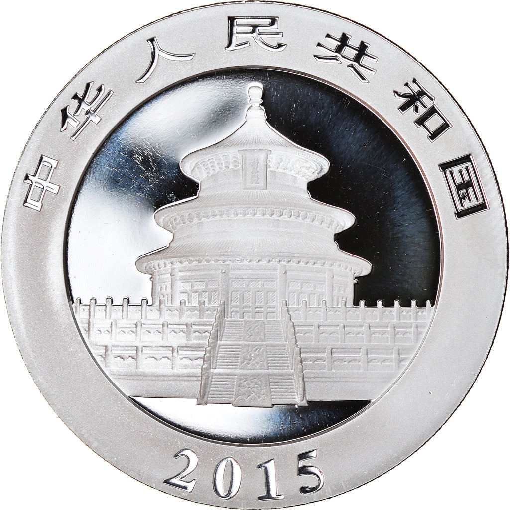 Coin, China, Panda, 10 Yüan, 2015, Colorised, MS(65-70), Silver
