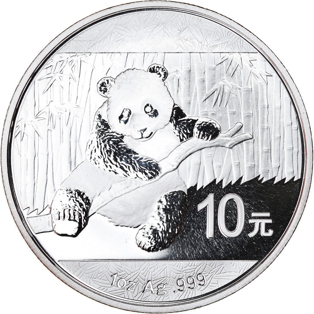 Coin, China, Panda, 10 Yüan, 2014, 1 Oz, MS(65-70), Silver