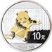 Moneta, Cina, Panda, 10 Yüan, 2014, Colorised, FDC, Argento