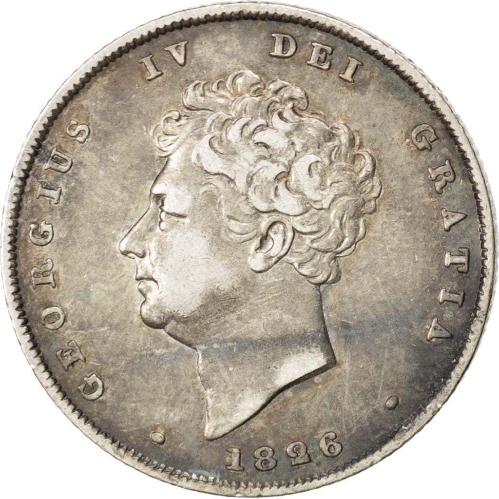 Coin, Great Britain, George IV, Shilling, 1826, EF(40-45), Silver, KM:694