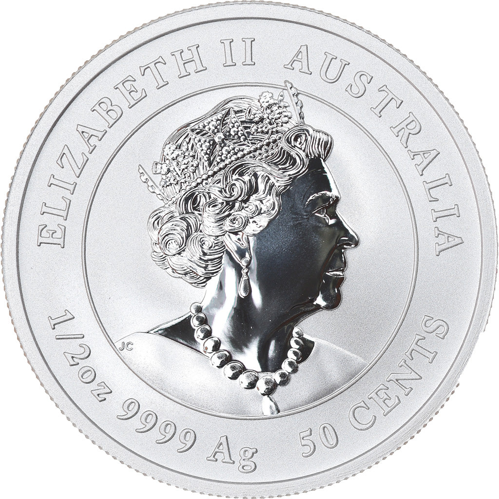 Coin, Australia, Year of the Rat, 50 Cents, 2020, 1/2 Oz, MS(65-70), Silver