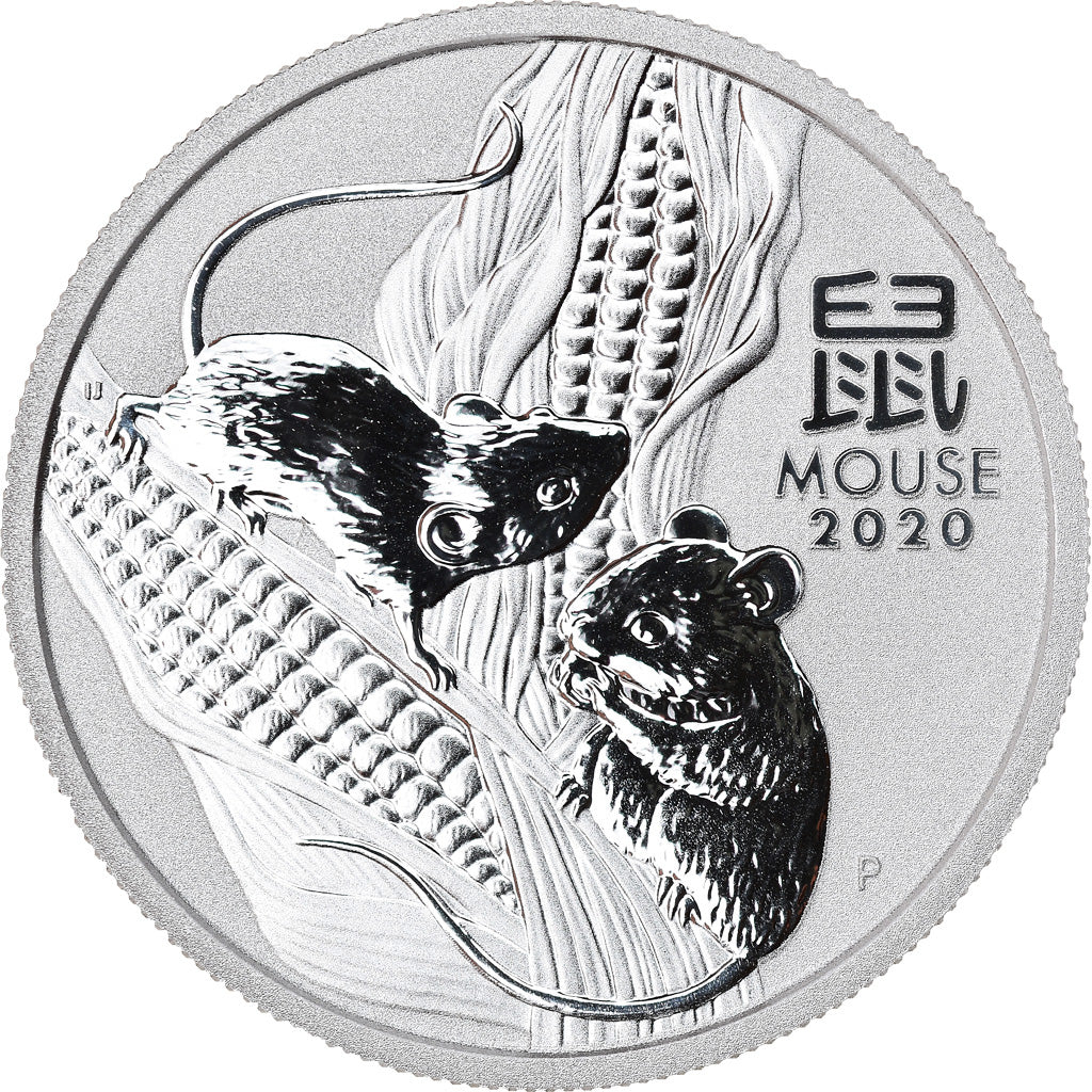 Monnaie, Australie, Année du Rat, 50 Cents, 2020, 1/2 Once, FDC, Argent