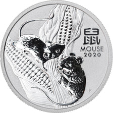 Monnaie, Australie, Année du Rat, 50 Cents, 2020, 1/2 Once, FDC, Argent