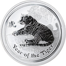 Moneta, Australia, Year of the Tiger, 50 Cents, 2010, 1/2 Oz, FDC, Argento