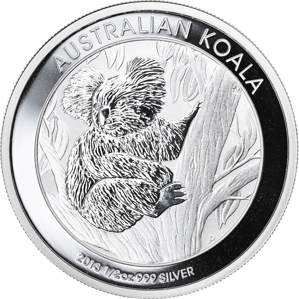 Coin, Australia, Australian Koala, 50 Cents, 2013, 1/2 Oz, MS(65-70), Silver