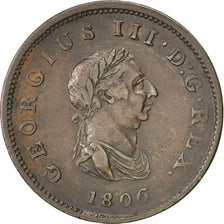 Great Britain, 1/2 Penny, 1806, KM #662, EF(40-45), Copper, 28.7, 9.36