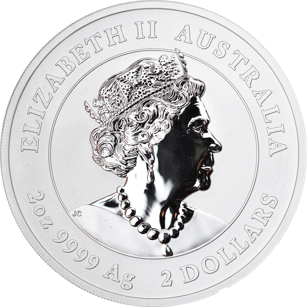 Coin, Australia, Year of the Rat, 2 Dollars, 2020, 2 Oz, MS(65-70), Silver