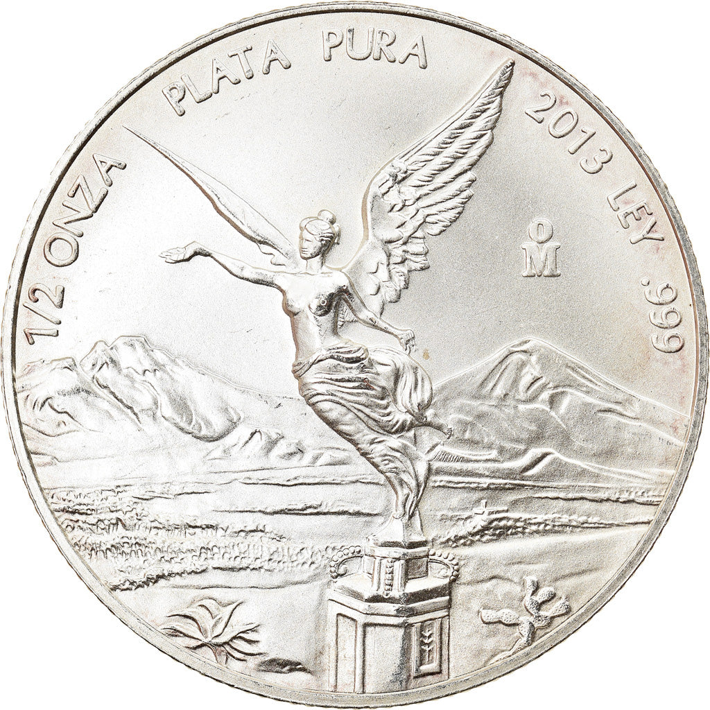 Coin, Mexico, Libertad, 1/2 Onza, 2013, Bullion, MS(65-70), Silver