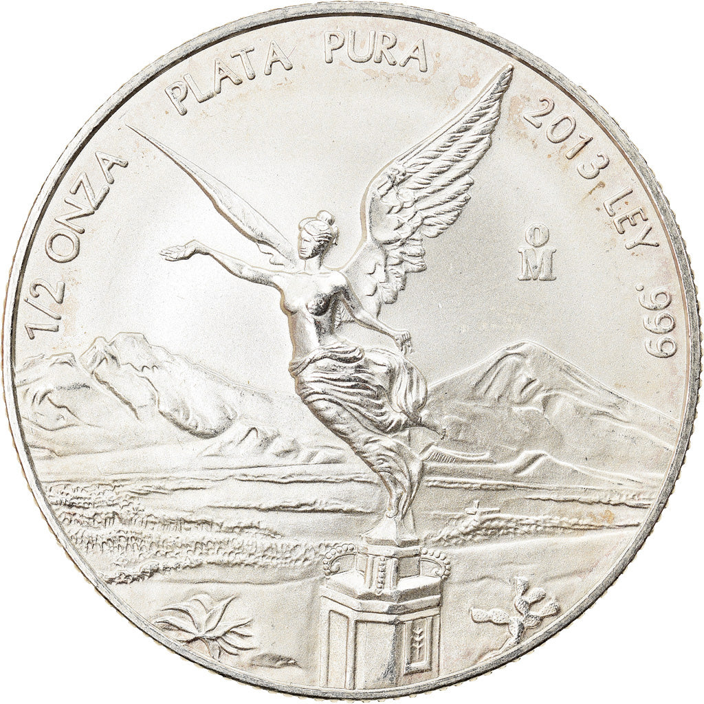 Coin, Mexico, Libertad, 1/2 Onza, 2013, Bullion, MS(65-70), Silver