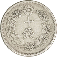 JAPAN, 10 Sen, 1894, KM #23, EF(40-45), Silver, 17.6, 2.65