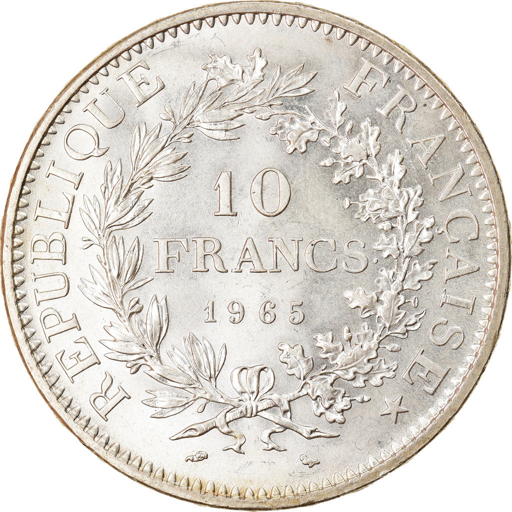 Coin, France, Hercule, 10 Francs, 1965, Paris, MS(64), Silver, KM:932