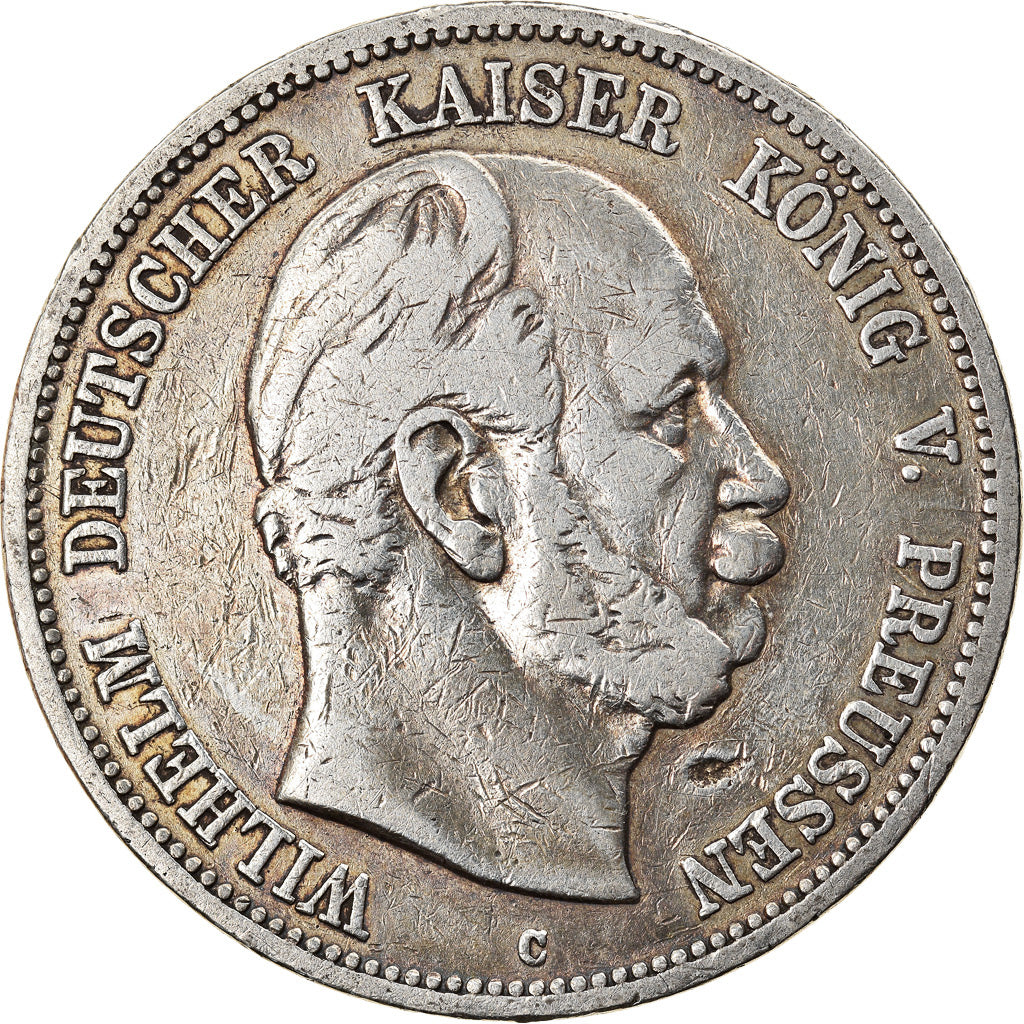 Monnaie, Etats allemands, PRUSSIA, Wilhelm I, 5 Mark, 1876, Frankfurt, TB