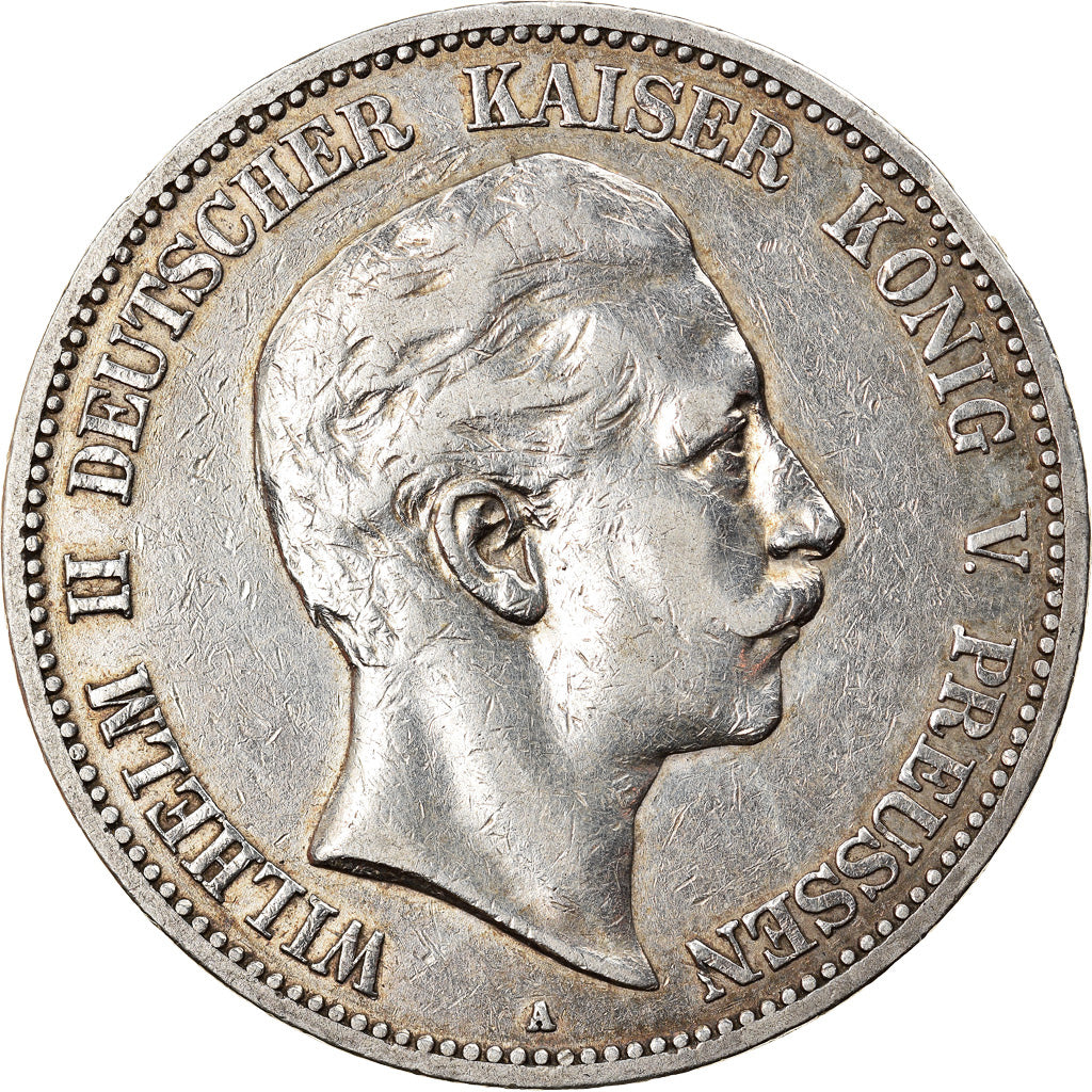 Coin, German States, PRUSSIA, Wilhelm II, 5 Mark, 1904, Berlin, VF(30-35)