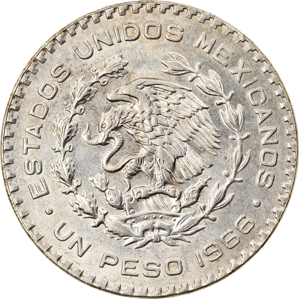 Monnaie, Mexique, Peso, 1966, Mexico City, SUP, Argent, KM:459