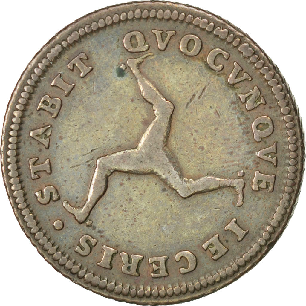 Coin, Isle of Man, 1/2 Penny, 1786, Pobjoy Mint, EF(40-45), Copper, KM:8