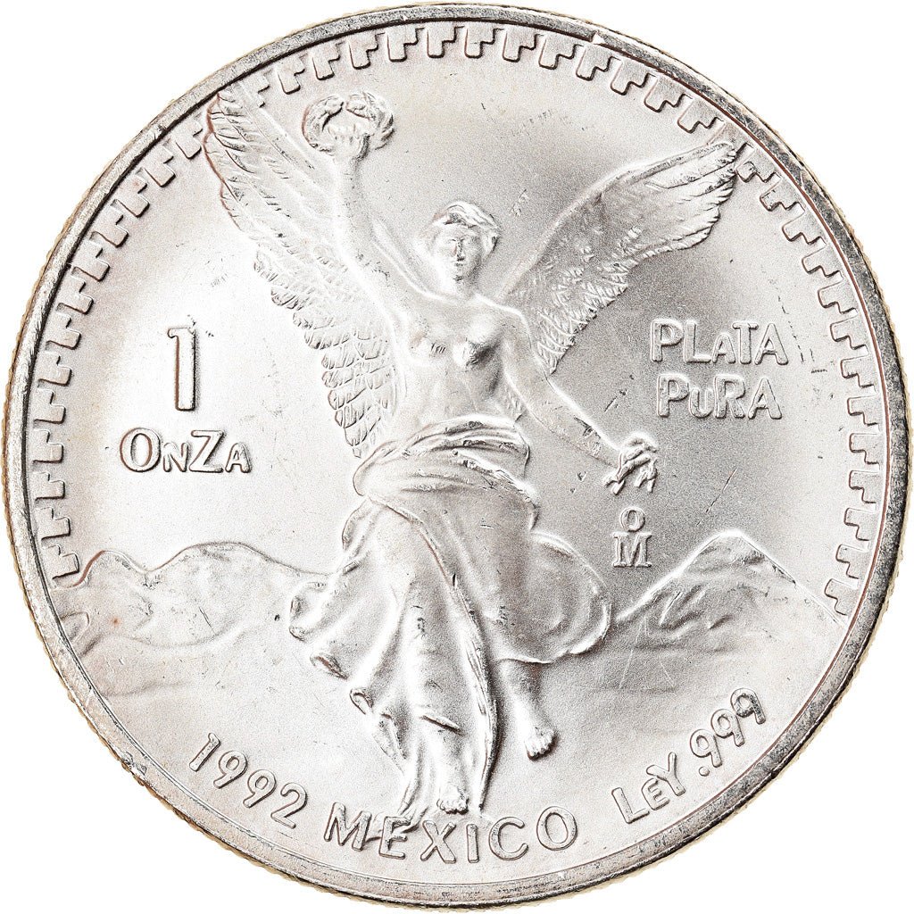 Münze, Mexiko, Libertad, Onza, Troy Ounce of Silver, 1992, Mexico City, UNZ+