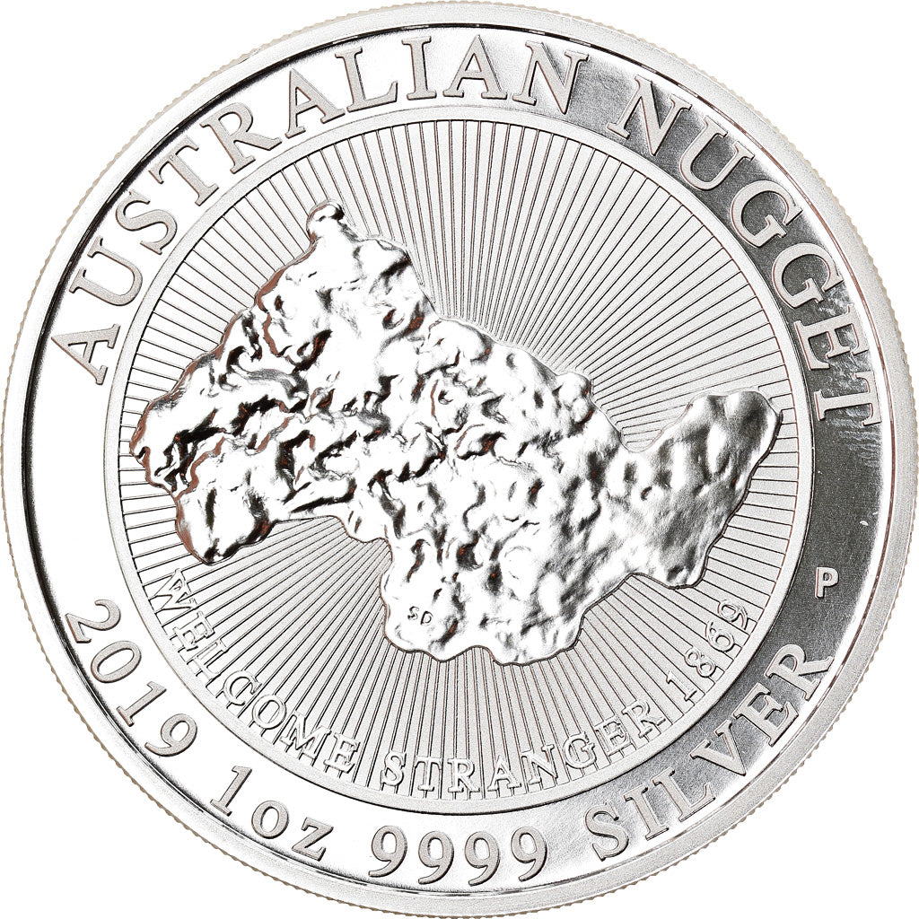 Coin, Australia, Australian Nugget, 1 Dollar, 2019, 1 Oz, MS(65-70), Silver